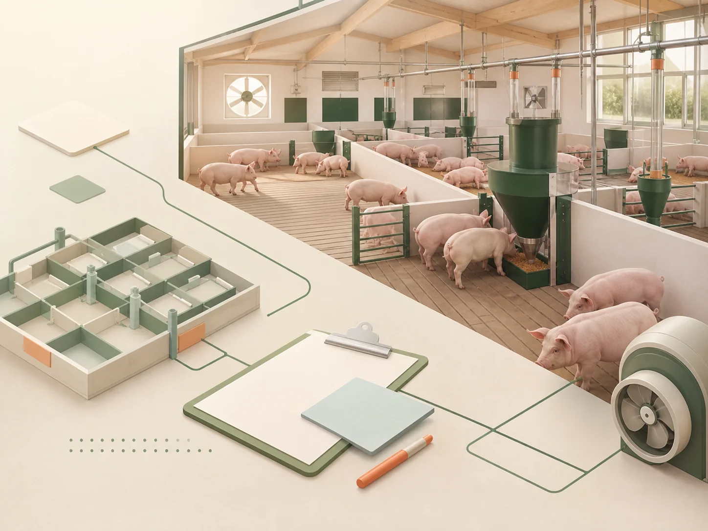 Ilustracja do poradnika o organizacji produkcji trzody chlewnej